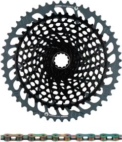 SRAM X01 Eagle XG-1295 Kassette + Eagle Kette 12-fach Verschleißset -Shimano Store 347900